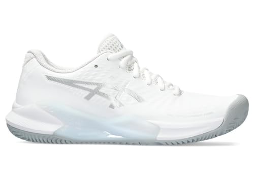 ASICS Damen Gel-Challenger 14 Padel Sneaker, White/Pure Silver, 42.5 EU von ASICS