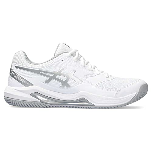 ASICS Damen Gel-Dedicate 8 Padel Sneaker, Weiss/REINSILBER, 39.5 EU von ASICS