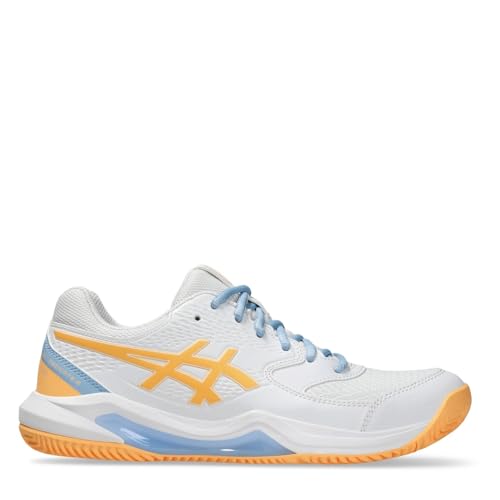 ASICS Damen Gel-Dedicate 8 Padel Sneaker, Weiß Orange Glow, 40.5 EU ASICS Damen Gel-Dedicate 8 Padel Sneaker, Weiß Orange Glow, 40.5 EU von ASICS