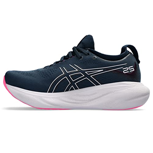 ASICS Damen Gel-Nimbus 25 Laufschuhe, Französisch Blau/Lila Hinweis, 38 EU von ASICS