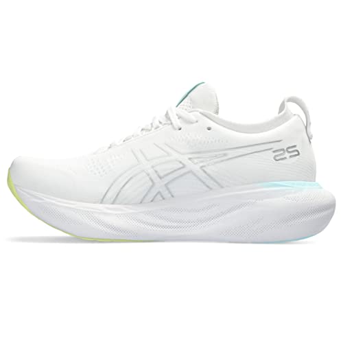 ASICS Damen Gel-Nimbus 25 Laufschuhe, Weiß/reines Silber, 39 EU von ASICS