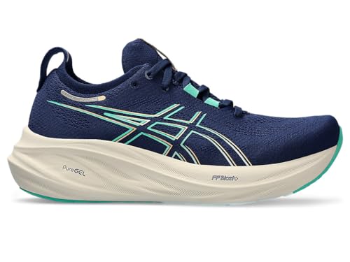 ASICS Damen Gel-Nimbus 26 Sneaker, Blue Expanse/Aurora Green, 39 EU von ASICS
