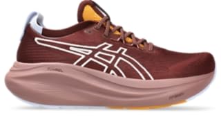 ASICS Damen Gel-Nimbus 27 Tr Sneaker, Nature Bathing/Dark Red Planet, 42.5 EU von ASICS