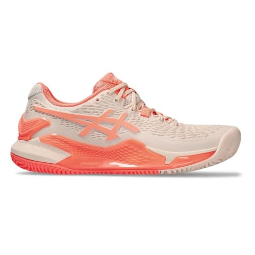 ASICS Damen Gel-Resolution 9 Clay Sneaker, Pearl Pink/Sun Coral, 39 EU von ASICS