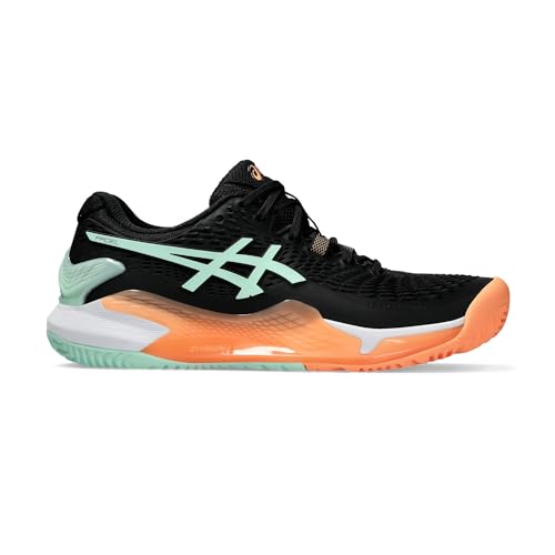 ASICS Damen Gel-Resolution 9 Padel Sneaker, Black/Mint Tint, 42 EU von ASICS