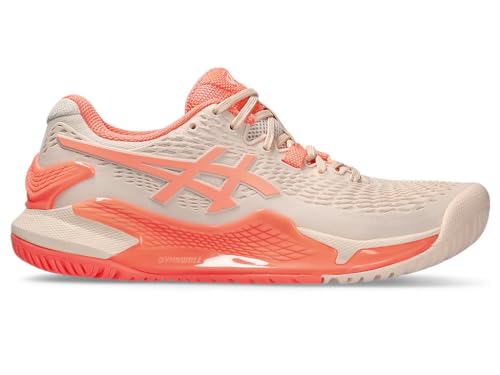 ASICS Damen Gel-Resolution 9 Sneaker, Pearl Pink/Sun Coral, 39 EU von ASICS