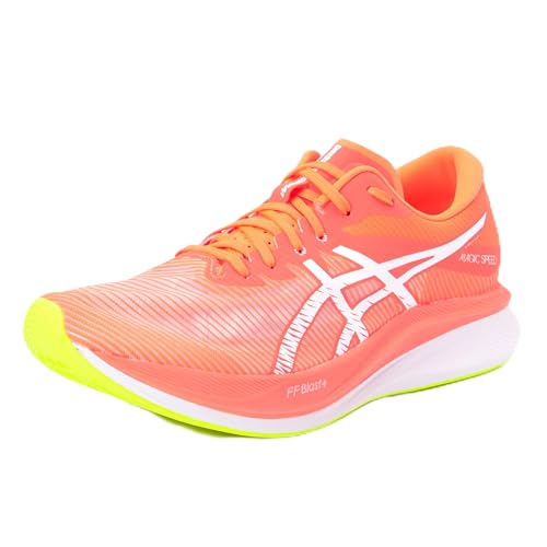 ASICS Damen Magic Speed 3 Sneaker, Sonnenaufgang, Rot, Weiß, 44.5 EU von ASICS