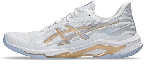 ASICS Damen Netburner Ballistic FF 4 Sneaker, Weißer Champagner, 43.5 EU ASICS Damen Netburner Ballistic FF 4 Sneaker, Weißer Champagner, 43.5 EU von ASICS