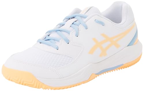 ASICS Gel-Dedicate 8 GS Padel Sneaker, Weiß Orange Glow, 40 EU von ASICS