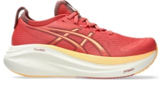 ASICS Gel-Nimbus 27 Damen-Sneaker, Dunkelrosa Ton/Orange Glow, 6.5 Wide ASICS Gel-Nimbus 27 Damen-Sneaker, Dunkelrosa Ton/Orange Glow, 6.5 Wide von ASICS