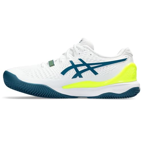 ASICS Gel-Resolution 9 Clay Mann Tennisschuhe Weiß Blau von ASICS