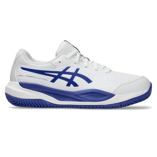 ASICS Gel-Resolution X GS Clay Sneaker, White Dark Cobalt, 34.5 EU von ASICS