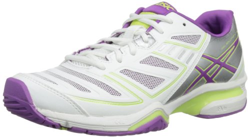 ASICS Gel-Solution Lyte 2 Damen Tennisschuhe, Weiß (0136-White/Grape/Lightning), 41.5 von ASICS