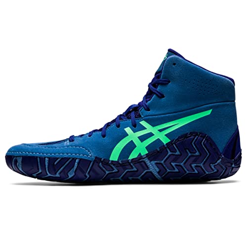 ASICS Herren Aggressor 5 Wrestling Schuhe, Azurblau/neues Blatt, 44.5 EU von ASICS