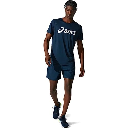 ASICS Herren Core Kurzarm Marineblau Kurzärmeliges T-Shirt, blau, M von ASICS