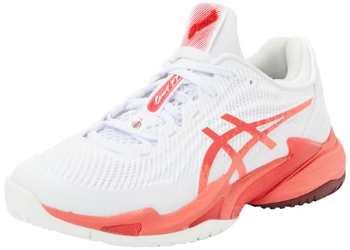 ASICS Herren Court FF 3 Novak Sneaker, Weiss/ELEKTROROT, 44.5 EU von ASICS