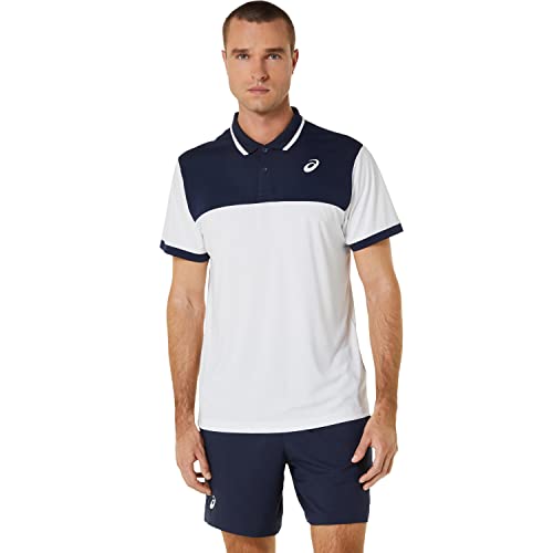 ASICS Herren Court Tennis Polo weiß XL von ASICS