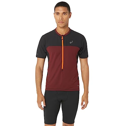 ASICS Herren Fujitrail SS TOP T-Shirt, Antique RED/Performance Black, L von ASICS