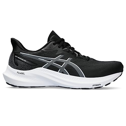 Asics Herren GT-2000 12 Laufschuh, Schwarz, Grau (Black/Carrier Grey), 9.5 Wide von ASICS