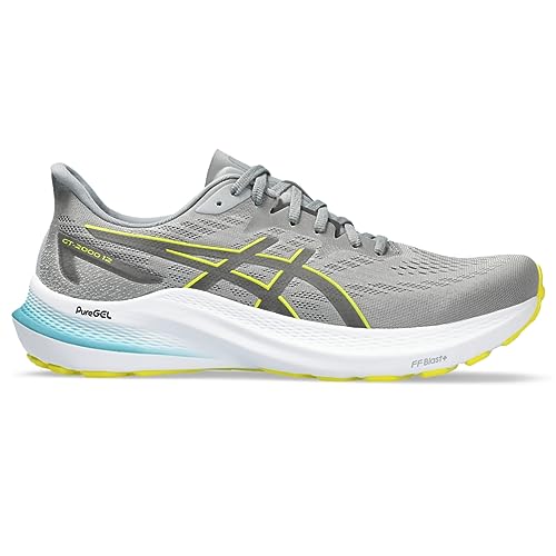 Asics Herren GT-2000 12 Laufschuh, Sheet Rock/Bright Yellow, 46.5 EU Asics Herren GT-2000 12 Laufschuh, Sheet Rock/Bright Yellow, 46.5 EU von Asics