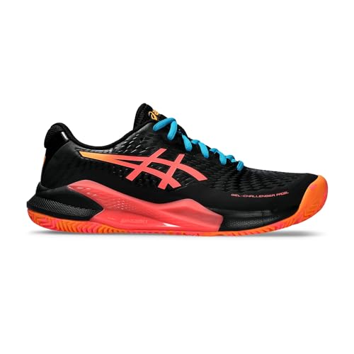 ASICS Herren Gel-Challenger 14 Padel Sneaker, Black/Blazing Coral, 41.5 EU von ASICS