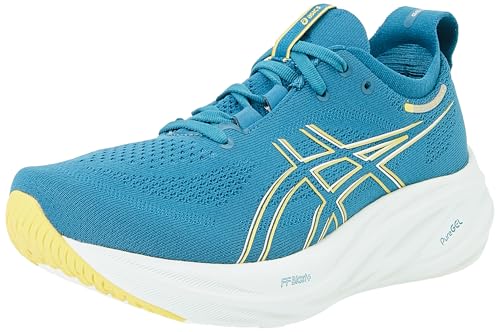 ASICS Herren Gel-Nimbus 26 Sneaker, Evening Teal/Light Mustard, 41.5 EU von ASICS