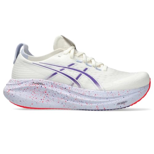 ASICS Herren Gel-Nimbus 27 Laufschuhe, Creme/Edo Purple, 44.5 EU von ASICS