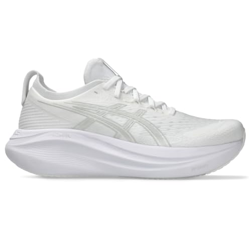 ASICS Herren Gel-Nimbus 27 Laufschuhe, Weiß/Gletschergrau, 15 ASICS Herren Gel-Nimbus 27 Laufschuhe, Weiß/Gletschergrau, 15 von ASICS