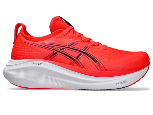ASICS Herren Gel-Nimbus 27 Sneaker, Flash Red Black, 42.5 EU von ASICS