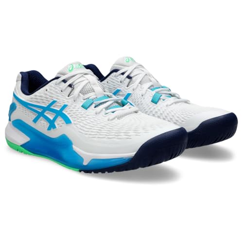 ASICS Herren Gel-Resolution 9 Sneaker, Weiss/DIGITAL Aqua, 40.5 EU ASICS Herren Gel-Resolution 9 Sneaker, Weiss/DIGITAL Aqua, 40.5 EU von ASICS