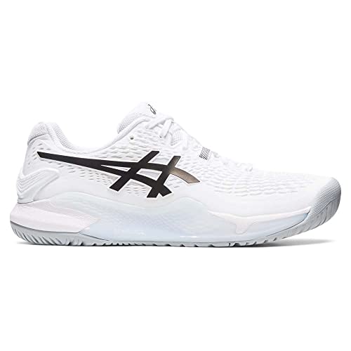 ASICS Herren Gel-Resolution 9 Sneaker, Weiss/SCHWARZ, 44.5 EU von ASICS