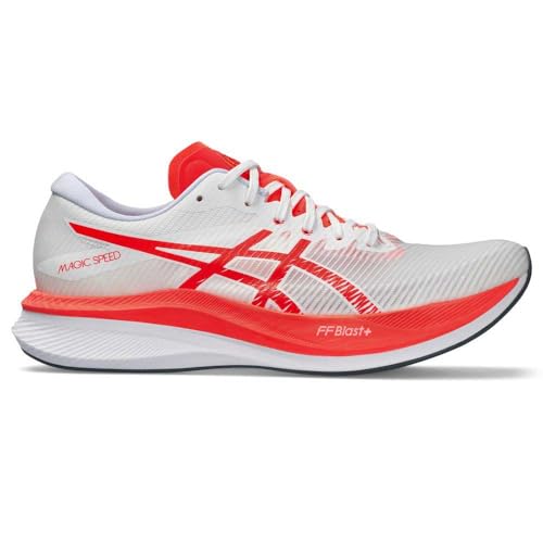 ASICS Herren Magic Speed 3 Sneaker, White Sunrise Red, 46.5 EU von ASICS
