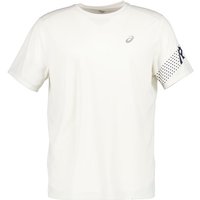 ASICS Herren Funktionsshirt weiß Mikrofaser unifarben von ASICS