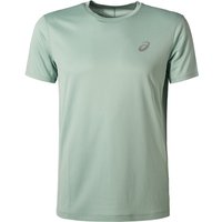 ASICS Herren T-Shirt grün Mikrofaser/Funktion unifarben von ASICS