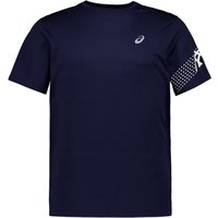 ASICS Herren Top blau Mikrofaser unifarben von ASICS