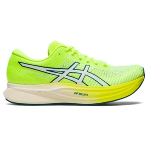 ASICS Damen Magic Speed 2 Running Shoe, Safety Yellow White, 39.5 EU von ASICS