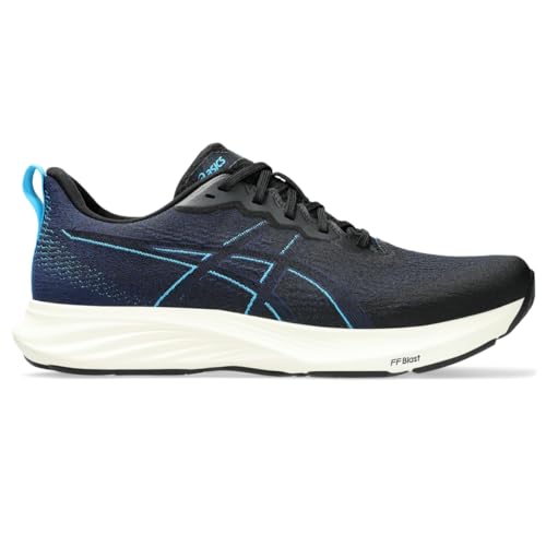ASICS Men's DYNABLAST 4 Running Shoes, Black/Blue Expanse, 46 EU von ASICS
