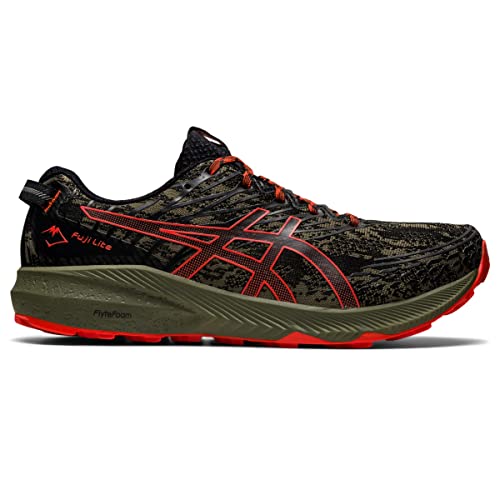 ASICS Men's Fuji Lite 3 Running Shoes, Mantle Green/Cherry Tomato, 42.5 EU von ASICS