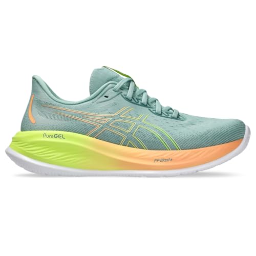 ASICS Men's Gel-Cumulus 26 Running Shoe, Light Celadon/Safety Yellow, 44 EU von ASICS
