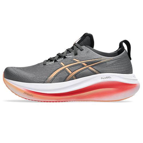 ASICS Men's Gel-Nimbus 27 Running Shoe, Carbon/Mojave, 44.5 EU von ASICS