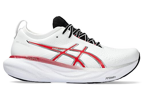 ASICS Nimbus 25 Mann Laufschuhe Weiß Rot ASICS Nimbus 25 Mann Laufschuhe Weiß Rot von ASICS