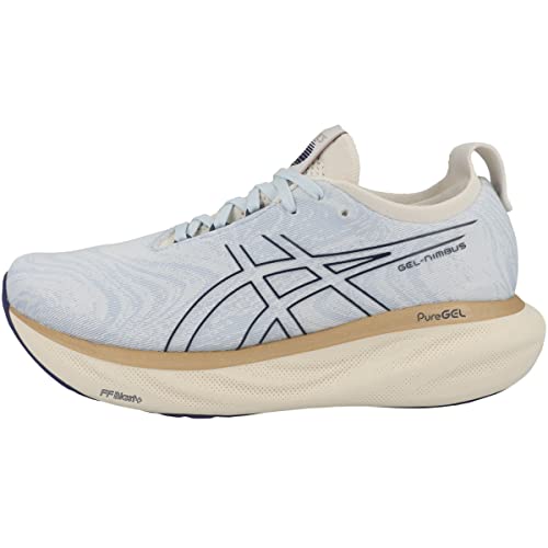 ASICS Nimbus 25 Straßenlaufschuhe für Frauen Weiß Beige 41.5 EU von ASICS