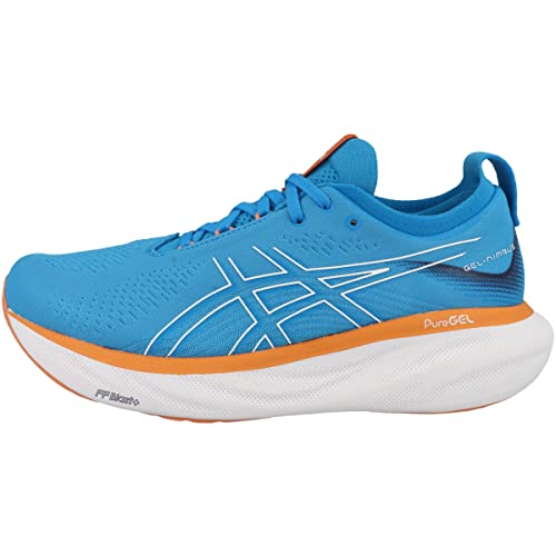 ASICS Nimbus 25 Straßenlaufschuhe für Männer Hellblau Weiß 48 EU ASICS Nimbus 25 Straßenlaufschuhe für Männer Hellblau Weiß 48 EU von ASICS