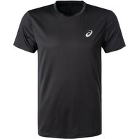 ASICS Herren T-Shirt schwarz Mikrofaser unifarben von ASICS