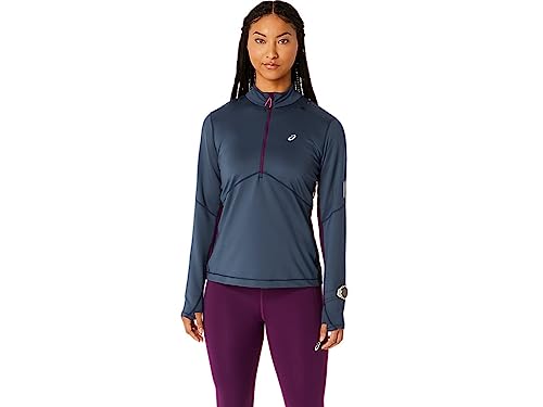 ASICS Winter Run 1/2 Zip MID Layer Tarmac/DEEP Mauve - XL von ASICS