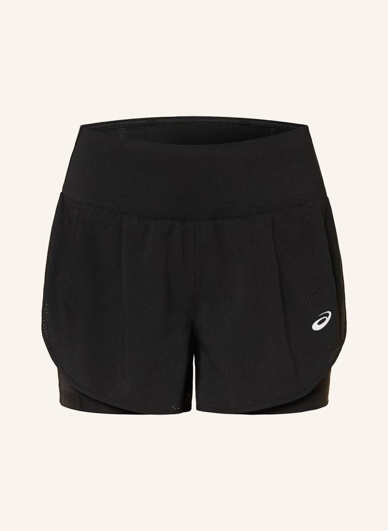 Asics 2-In-1-Laufshorts Road schwarz von ASICS