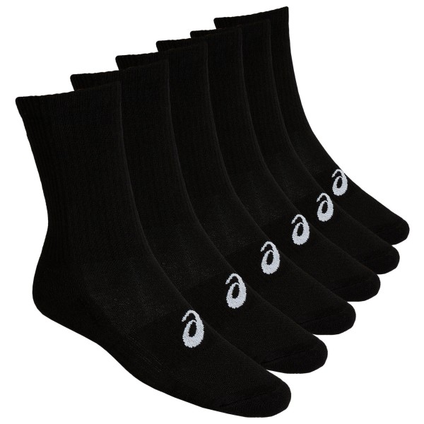 Asics - 6-Pack Crew Sock - Multifunktionssocken Gr 47-49 - IV schwarz von ASICS
