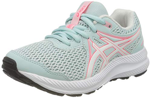 Asics Contend 7 GS Road Running Shoe, Aqua Angel/White, 37 EU von ASICS