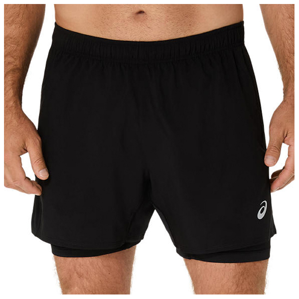 Asics - Core 2-n-1 5'' Short - Laufshorts Gr S schwarz von ASICS