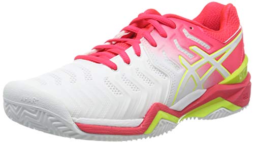 Asics Damen Gel-Resolution 7 Clay Tennis Shoes, White, 37.5 EU von ASICS